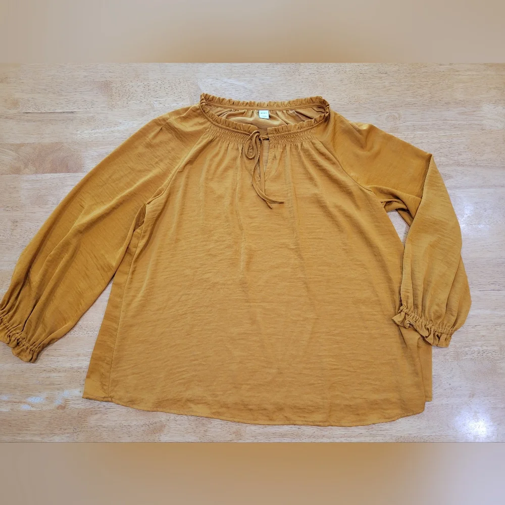 EUC Old Navy orange tunic blouse top